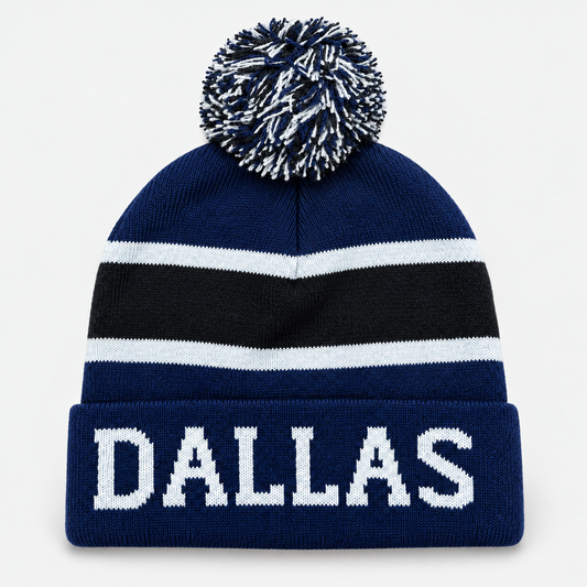 Pom-Pom Beanies — City & Word Designs — product photo