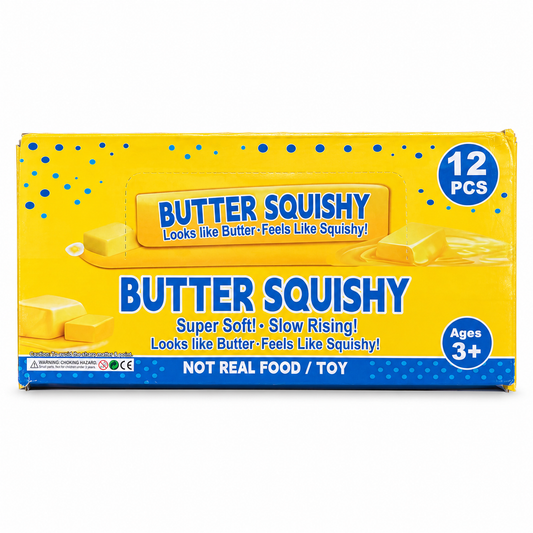Butter Squishy display box; single option contains one toy