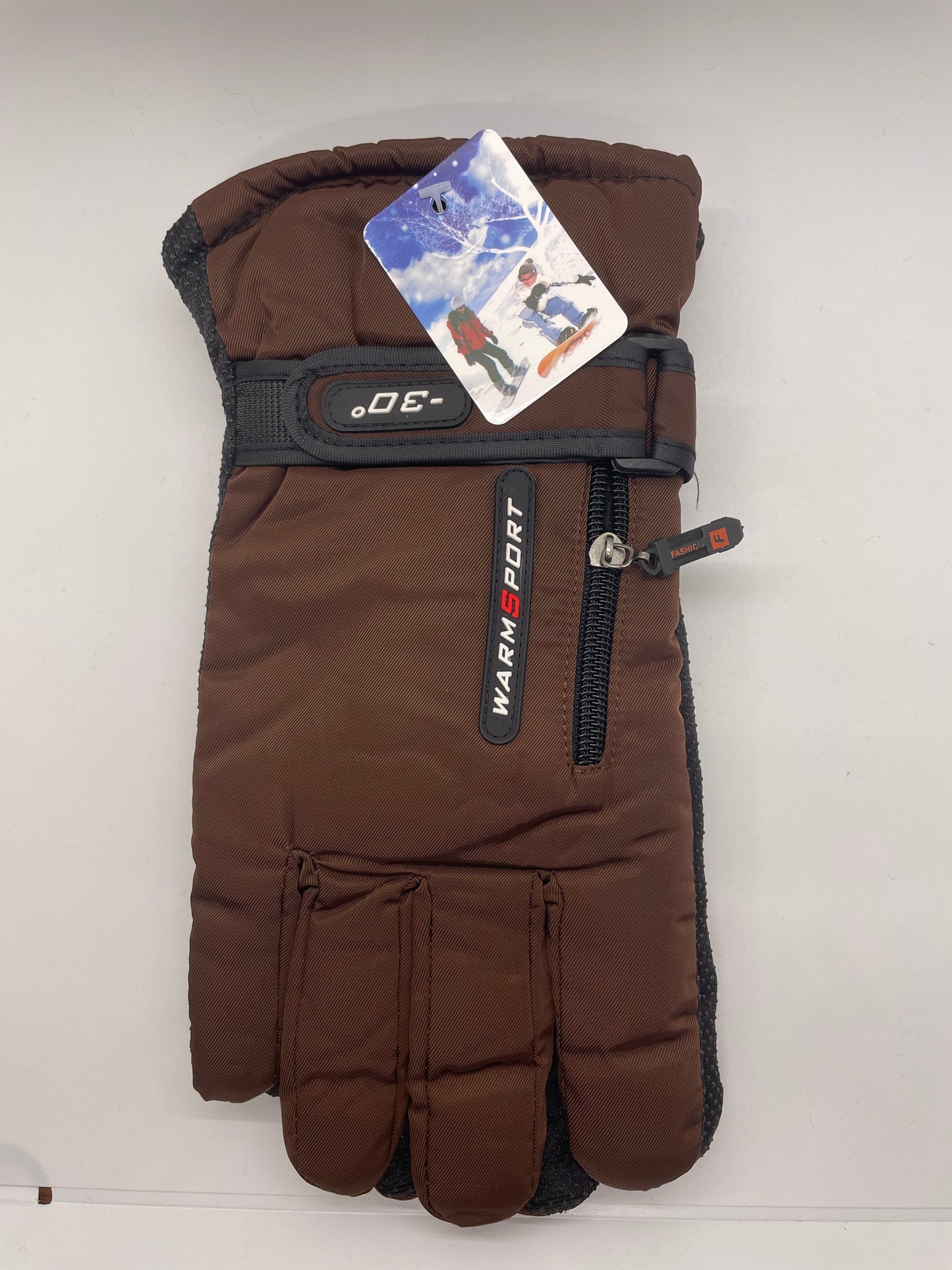 "Red winter insulated gloves with a knit texture and a durable, water-resistant design"