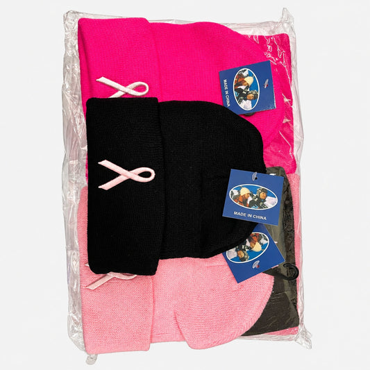 Breast cancer beanies