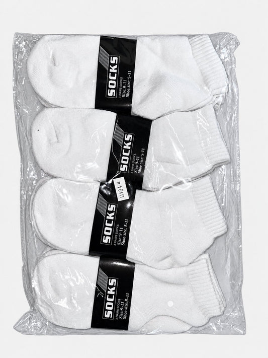 Packaged white men’s ankle socks