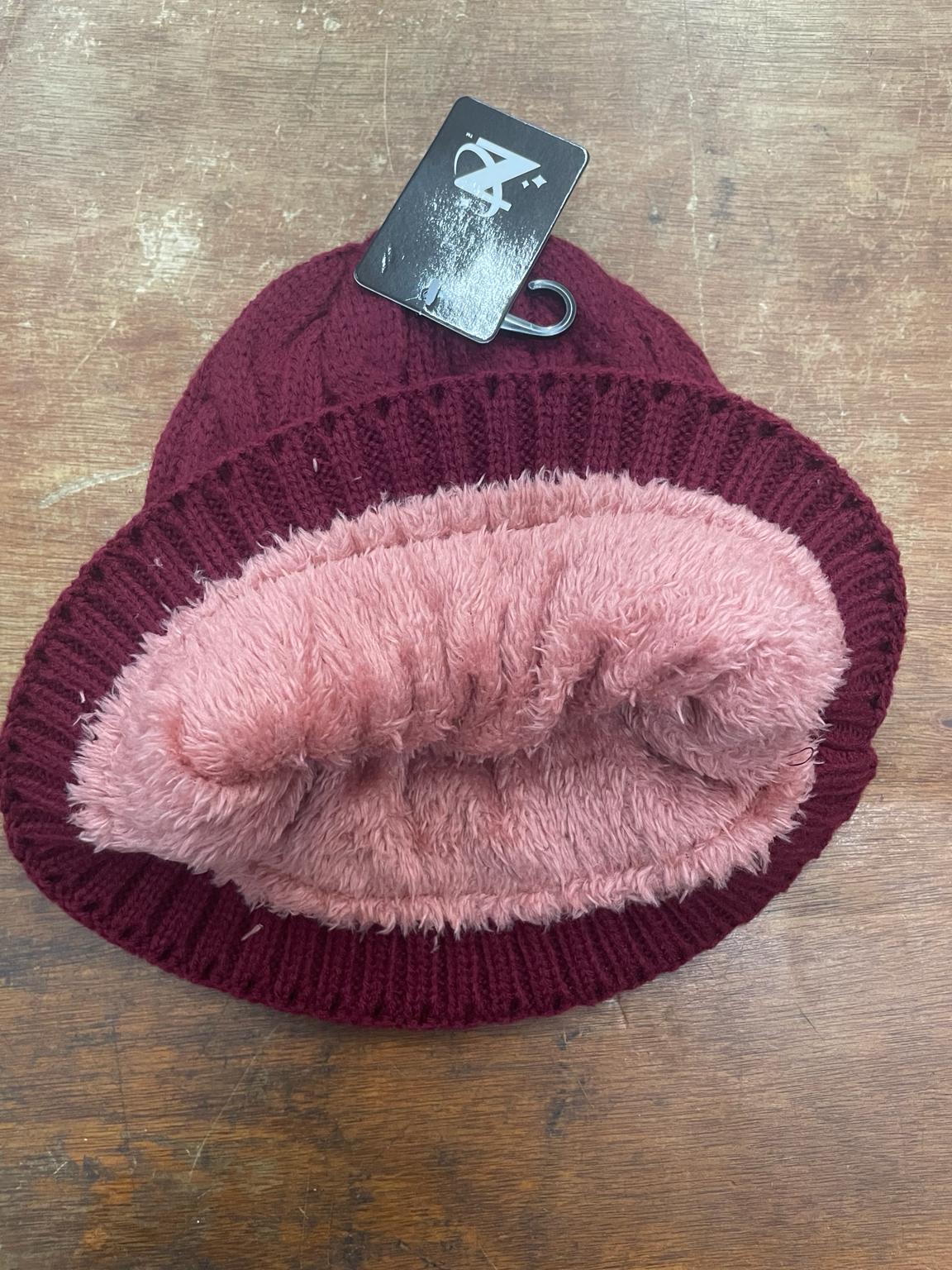 Cable Knit Cuffed Beanie Hats — Assorted Colors (1 Dozen)