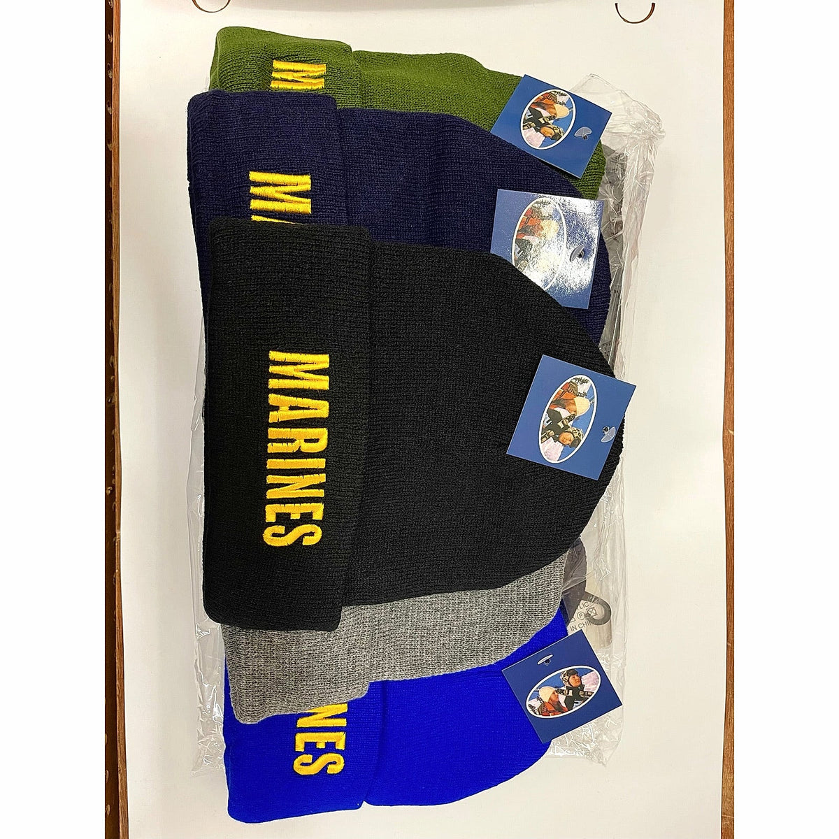Marines embroidered beanies in several colors