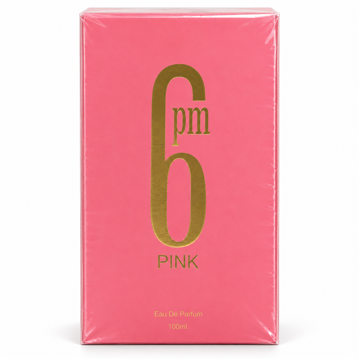 6 PM Pink Eau de Parfum – 100 ml boxed product on a white background