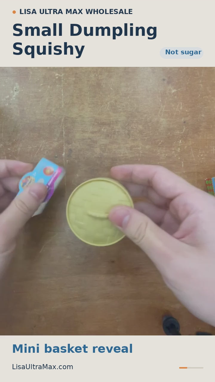 Small Dumpling Squishy (Not sugar) — 12-second reveal and squeeze demonstration
