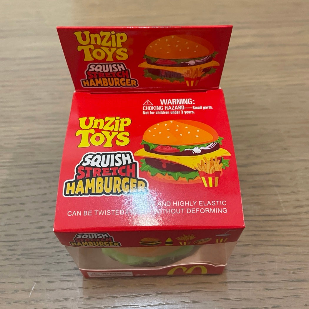 Squishy Hamburger — one individually packaged toy