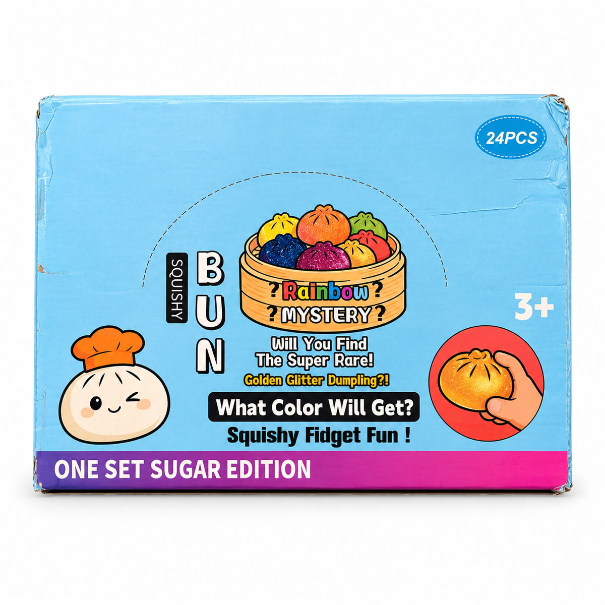 Small Dumpling Squishy — Sugar Edition display box; single option contains one toy