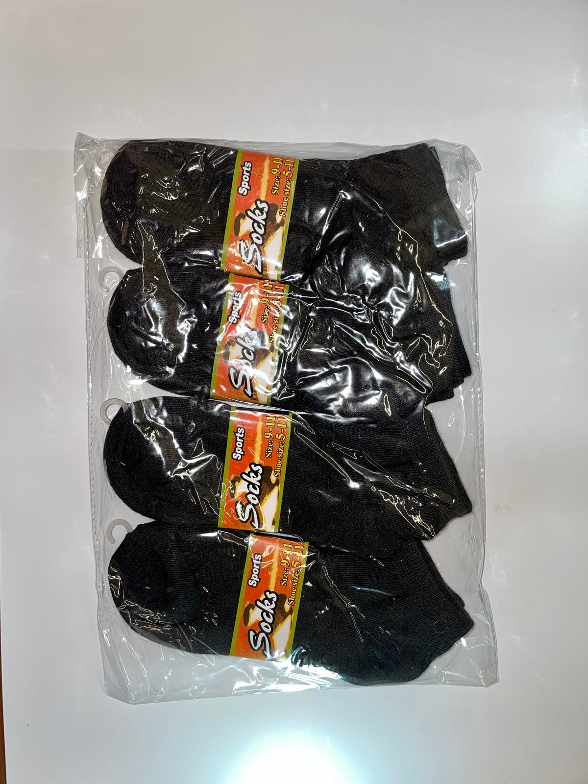 Packaged black women’s ankle socks