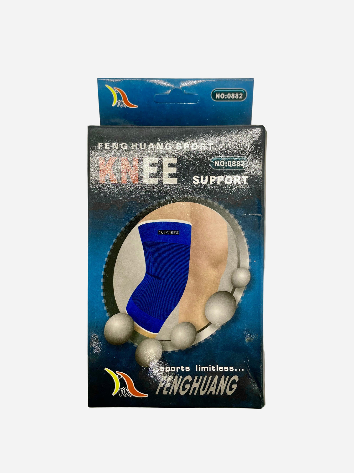 Retail package labeled knee support